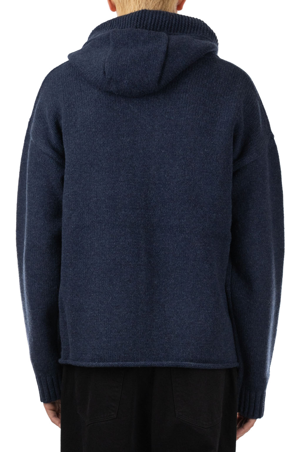 JW Anderson - Anchor Emroidery Zipped Hoodie -Steel Blue